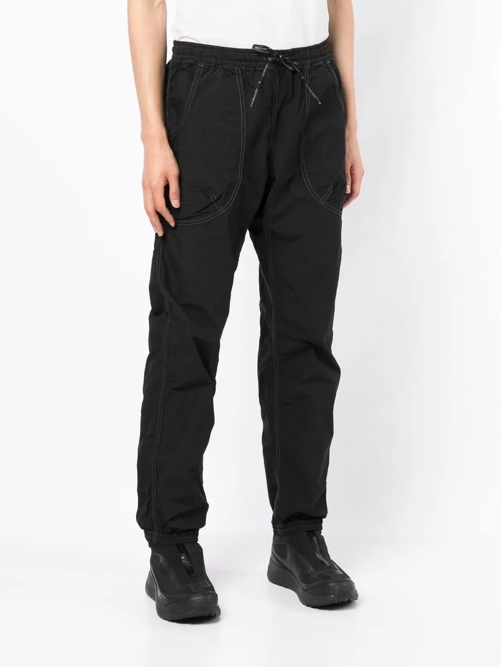 Contrast-Stitch Track Pants