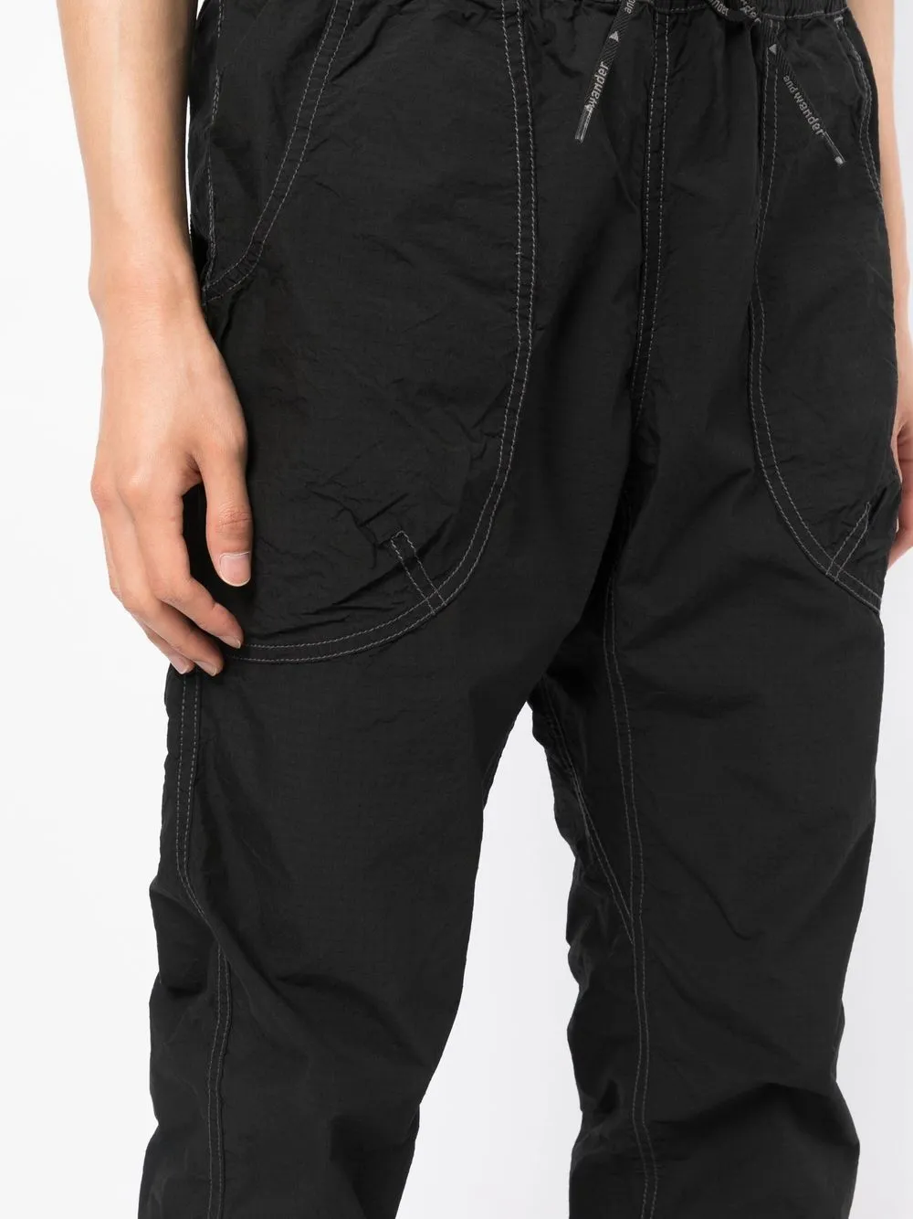 Contrast-Stitch Track Pants