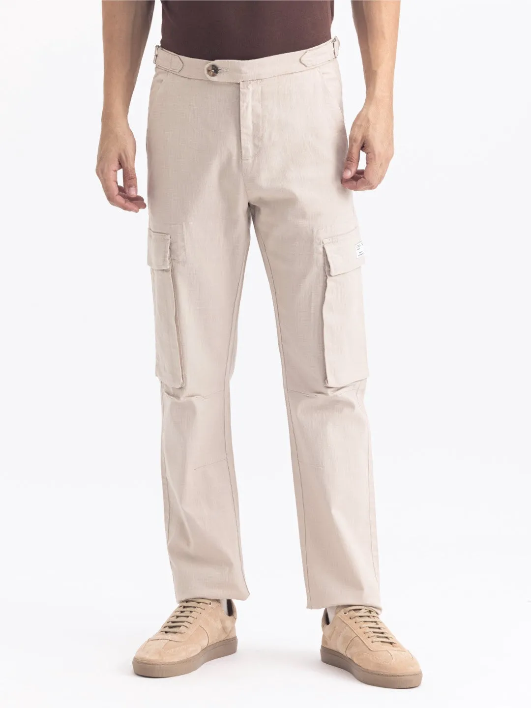 Fawn Cotton Stretch Cargo Pant