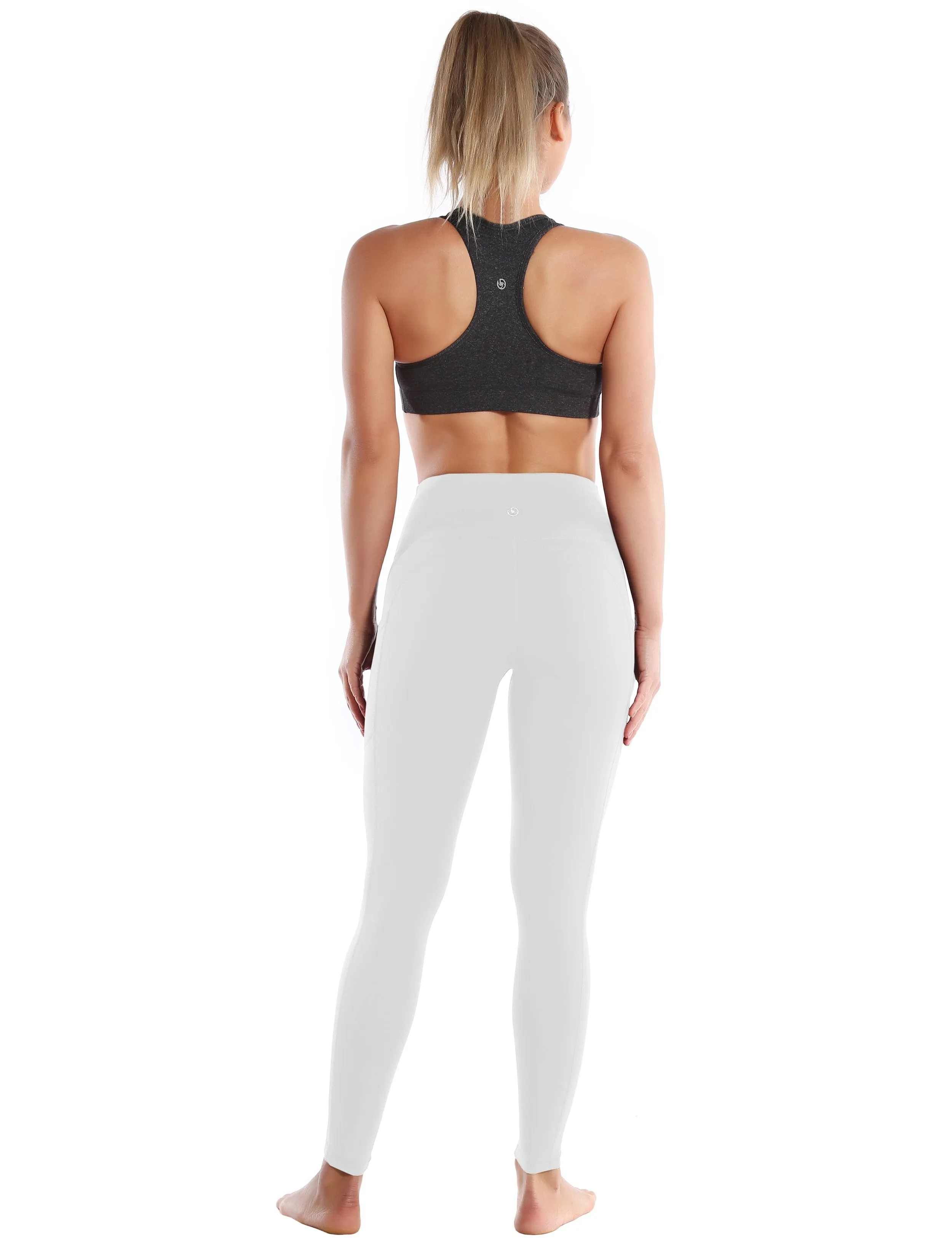 Hip Line Side Pockets Yoga Pants lightgray ins