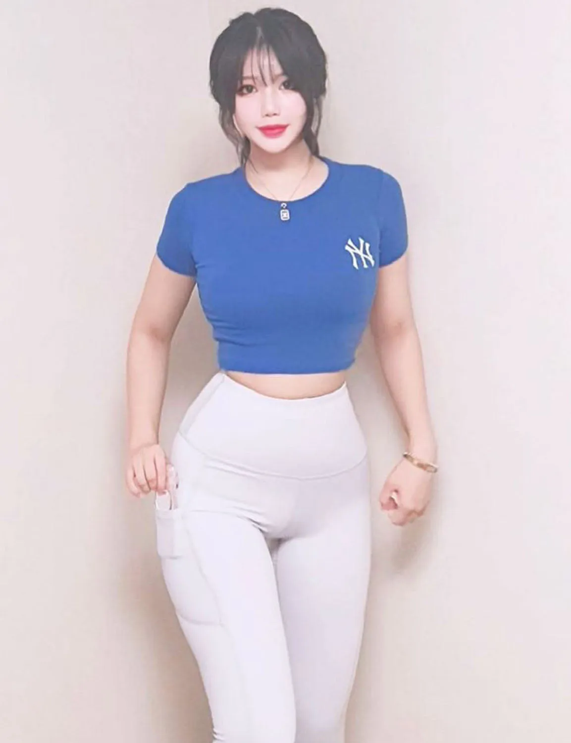 Hip Line Side Pockets Yoga Pants lightgray ins