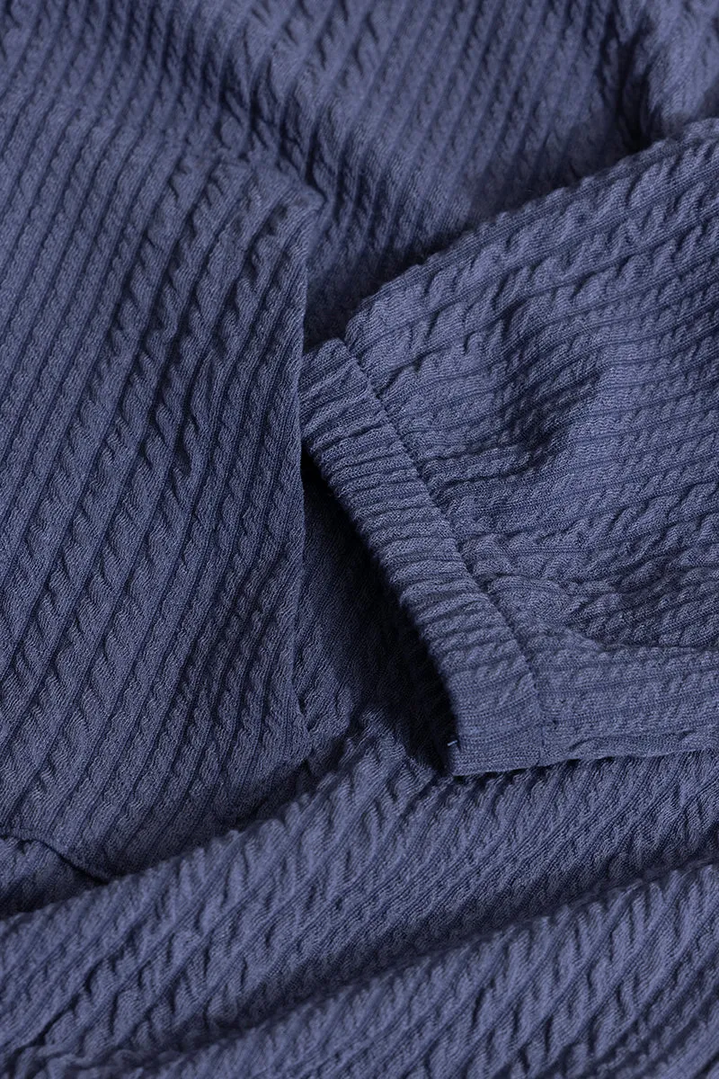 Liney Blue Hoodie
