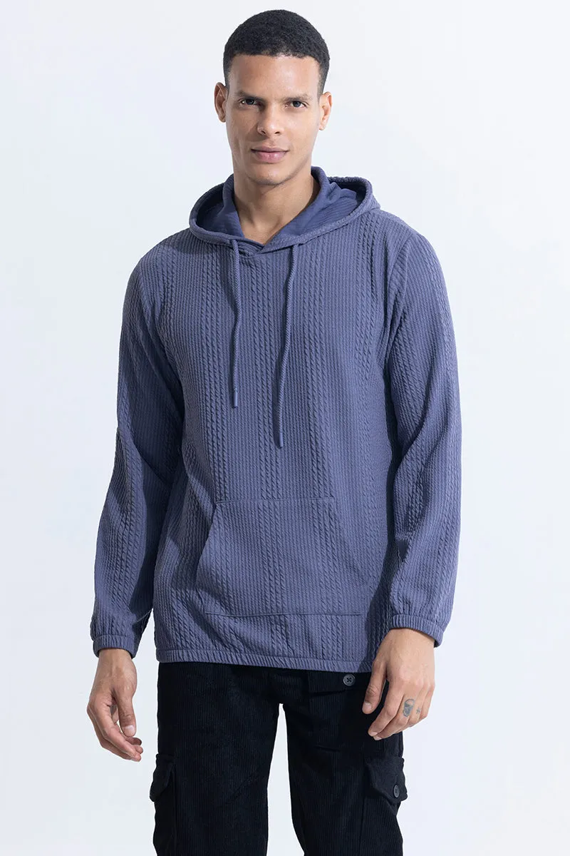Liney Blue Hoodie