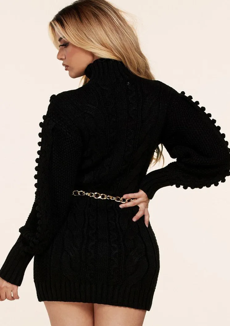 Livia Long Sleeve Knit Sweater Mini Dress
