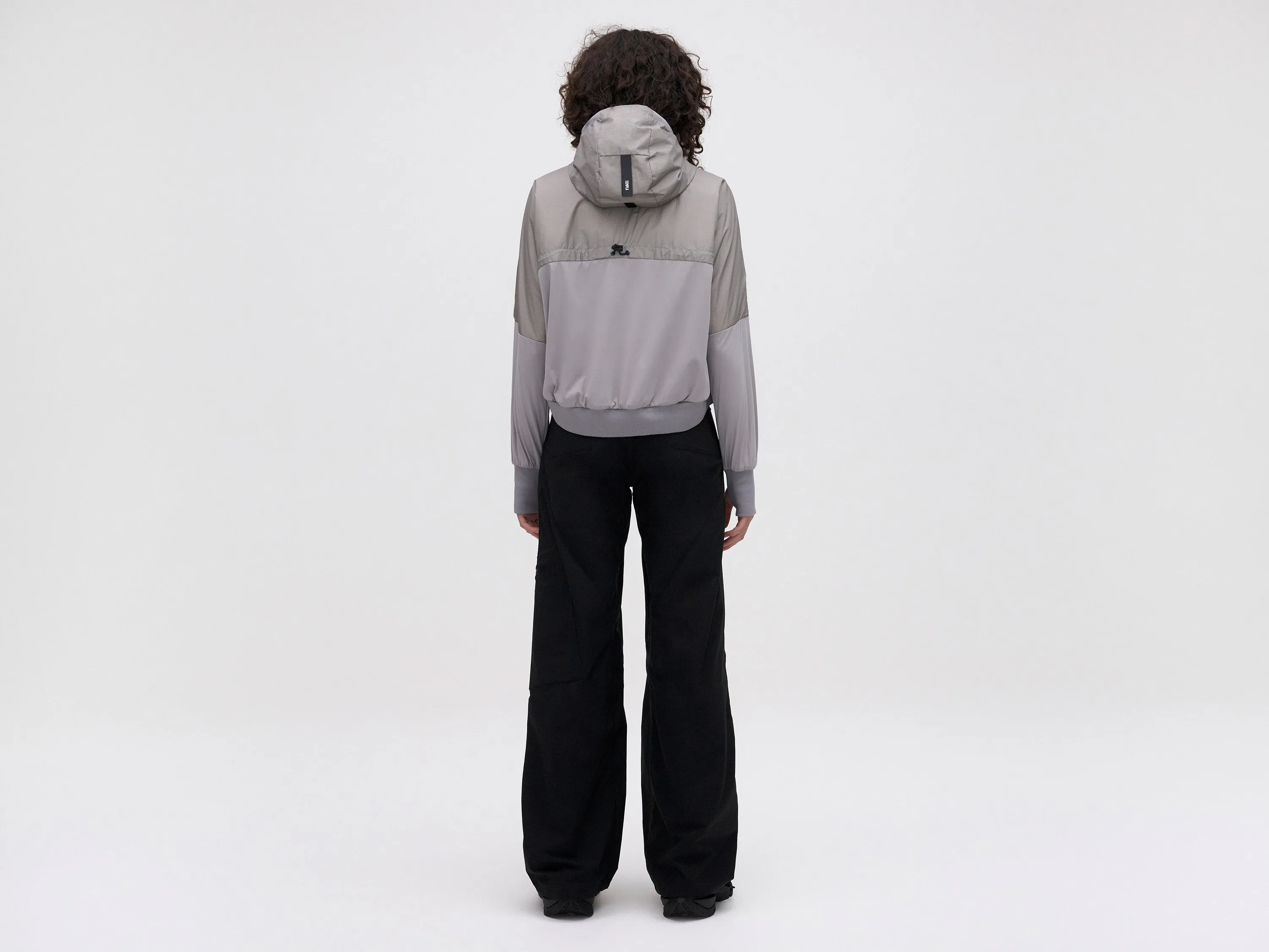 MIDLAYER CROPPED HOODIE - SLATE