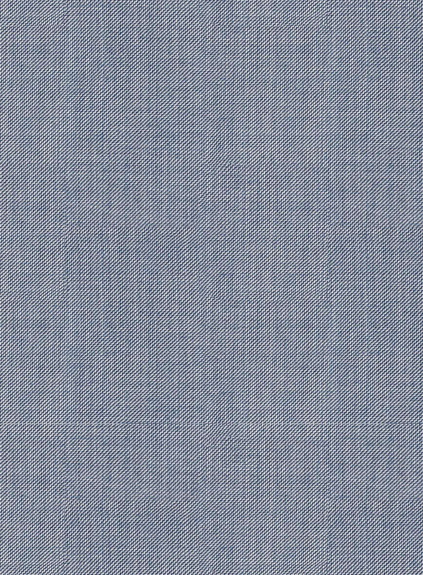 Scabal Londoner Twill Light Blue Wool Pants