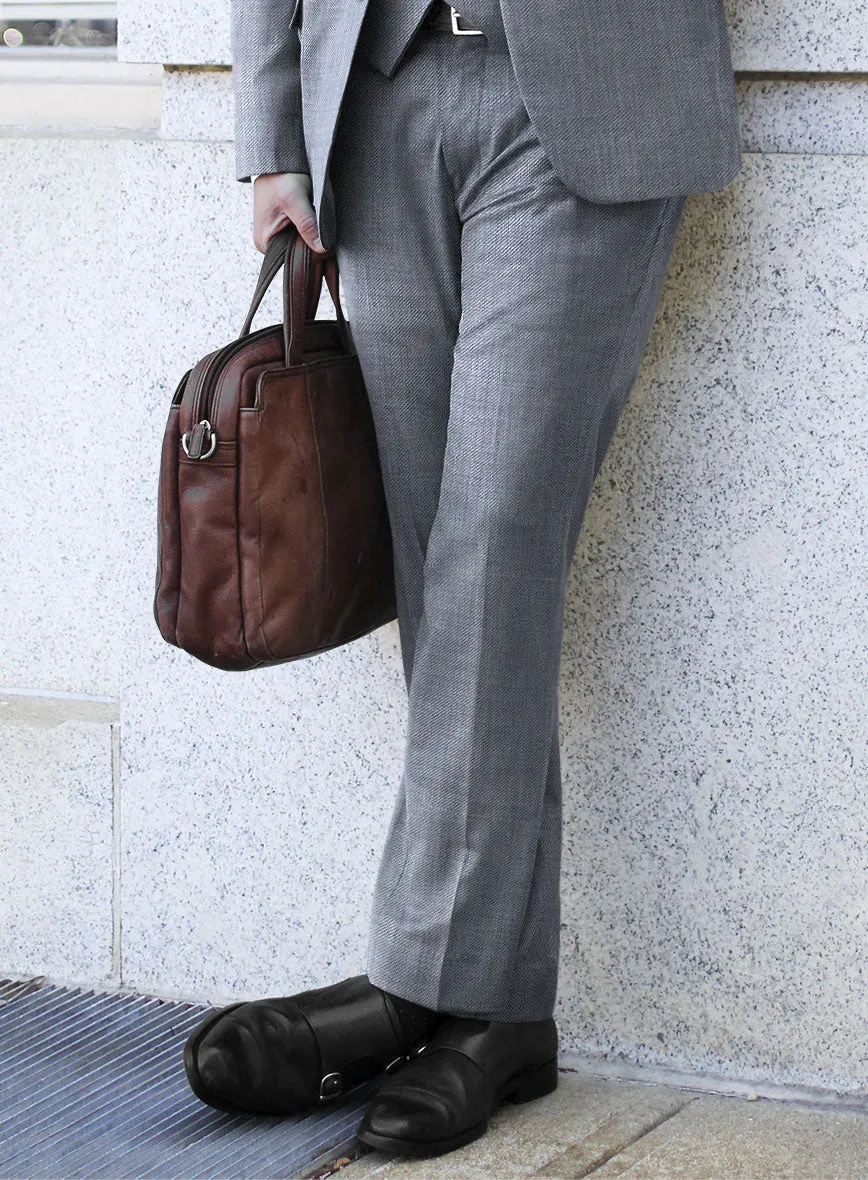 Scabal Londoner Twill Light Blue Wool Pants