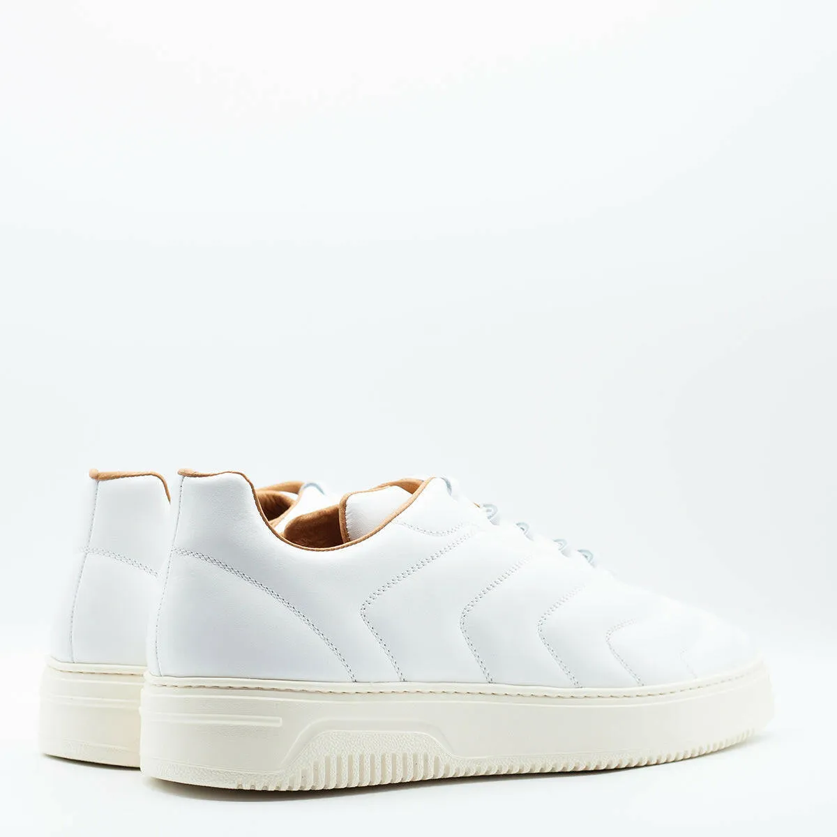 Sneakers da uomo Bomber in pelle bianca