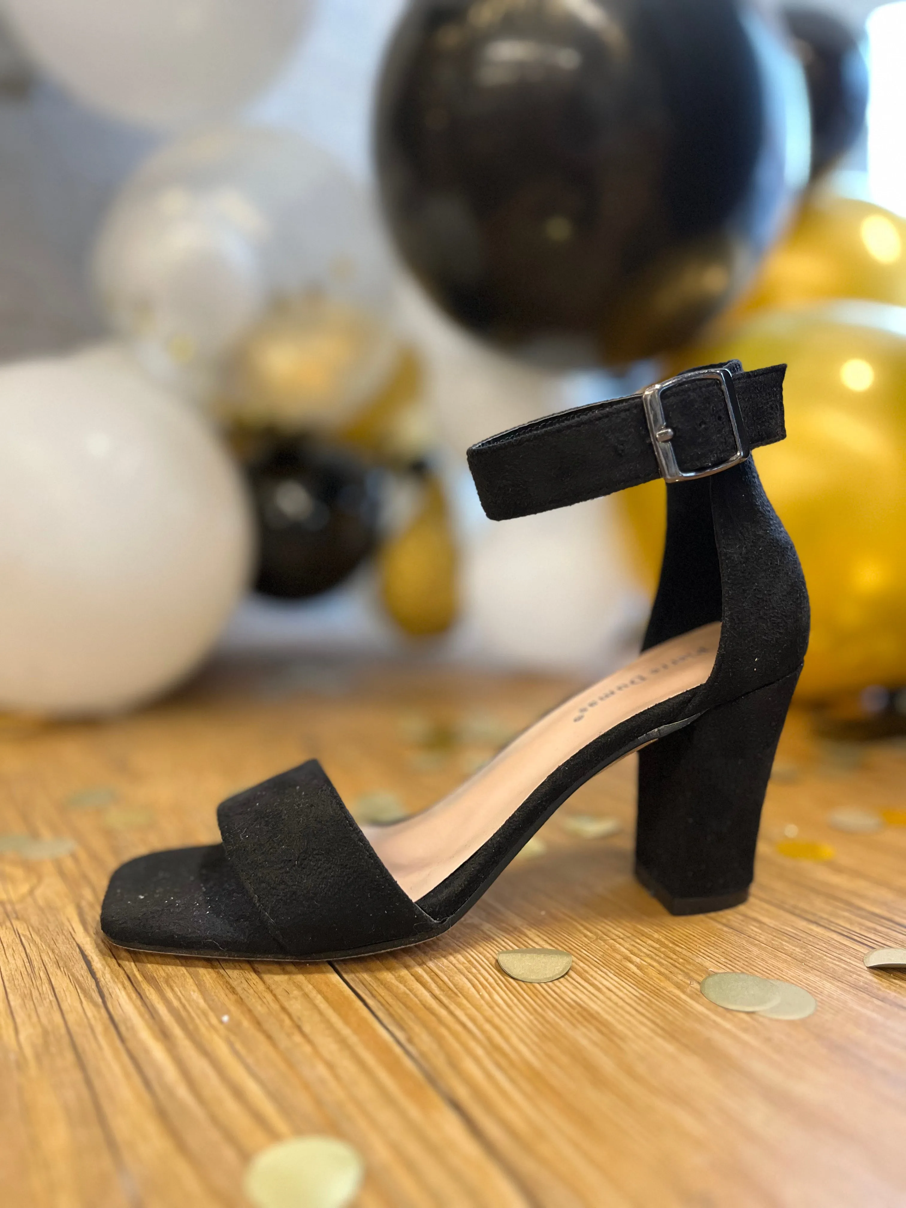Talk Of The Town Black Heels