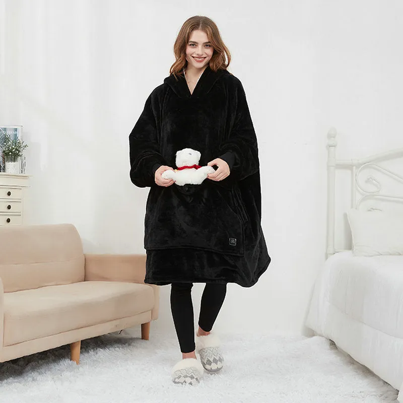 USB Heated Oversized Lazy Hoodie